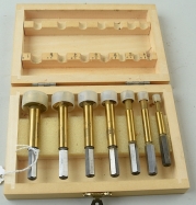 Set 7 Forstner-style bits in fitted wood box
