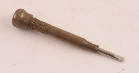3.75" brass multi-part screwdriver