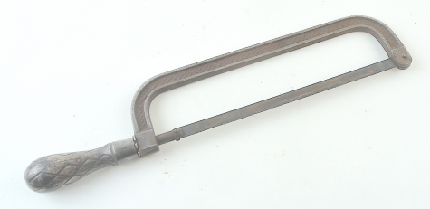Cast steel hack saw with metal handle