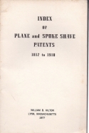 Index of Plane and Spokeshave Patents 1812 - 1910
