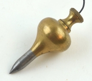 6 0z. Preston-shape brass plumb bob