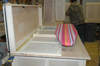 fold-out ironing board